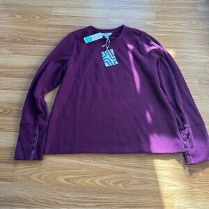 Market & Spruce Purple Long Sleeve Top